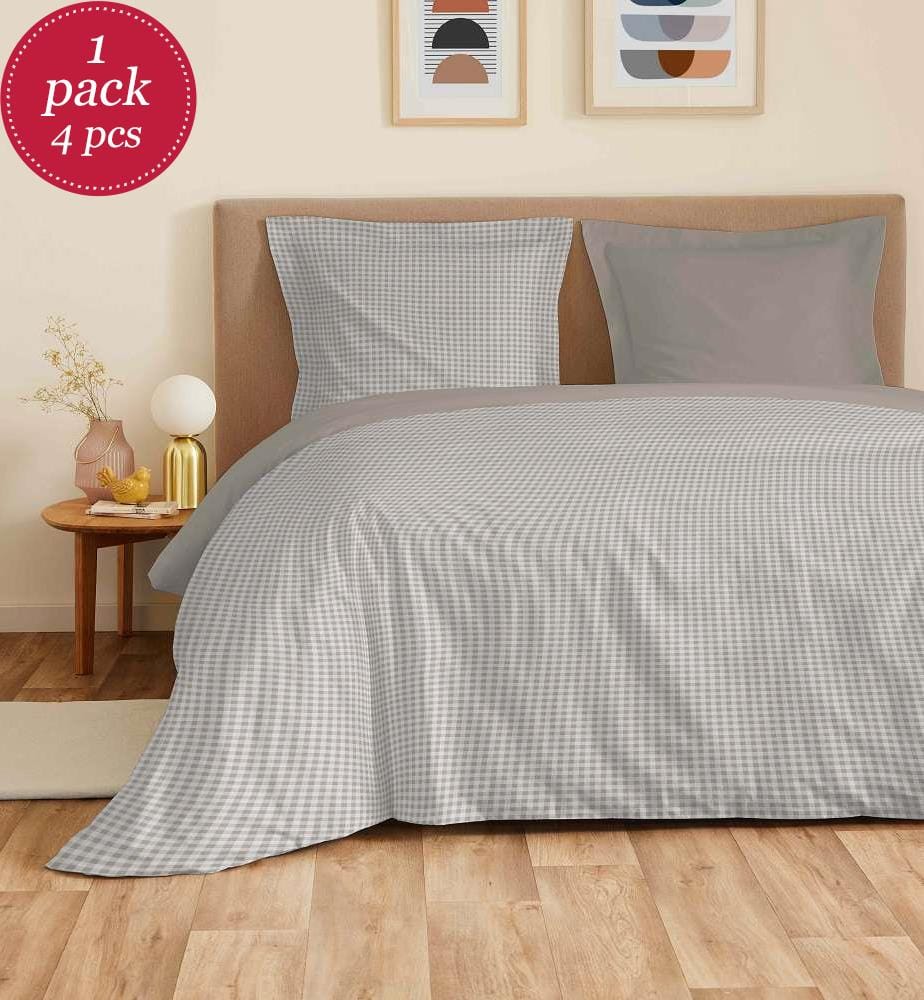 4 Piece Sheet Set for bed 140 x 190 cm - Gabrielle Naturel