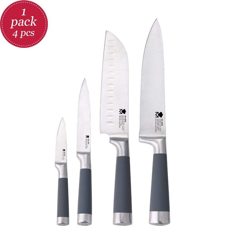 Set of 4 Kitchen Knives - Black