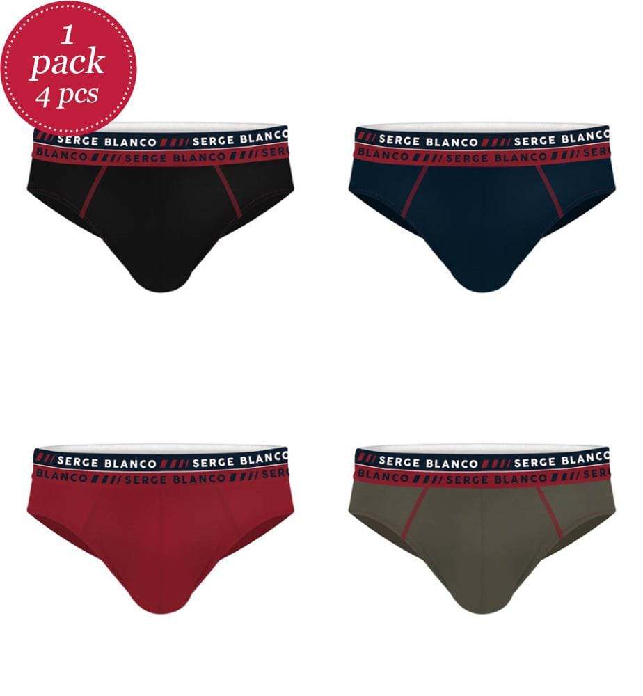 Set of 4 Briefs French - Red