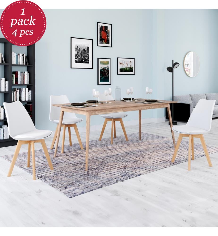 4er-Set Stühle Nordia 46 x 51 x 79.5 cm - Weiss
