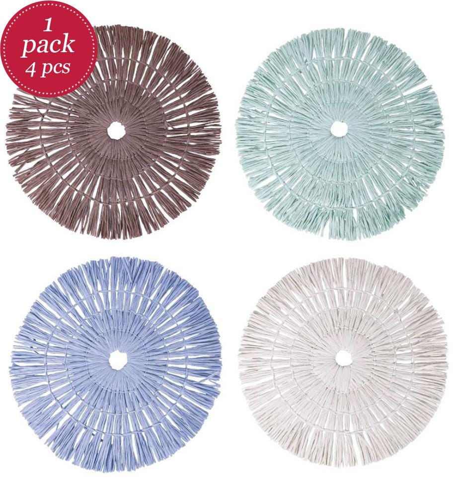 Lot de 4 sets de table en papier - Couleur aléatoire