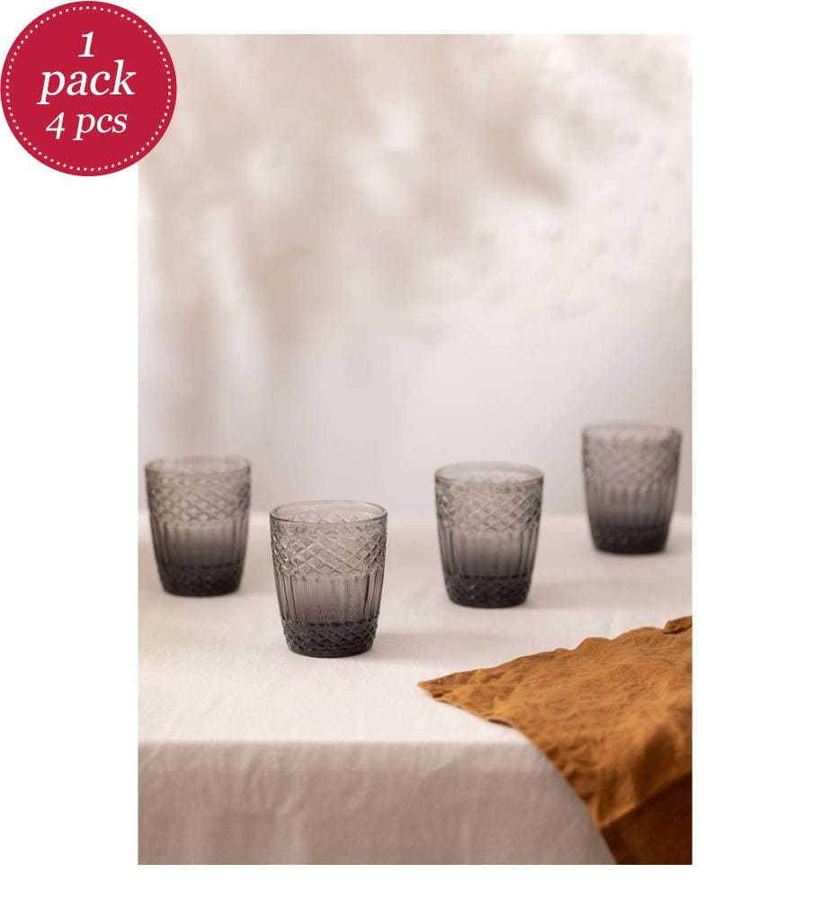 Lot de 4 verres - Fumé