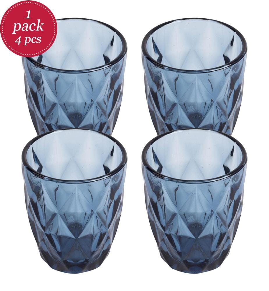 4er-Set Wassergläser - Blau