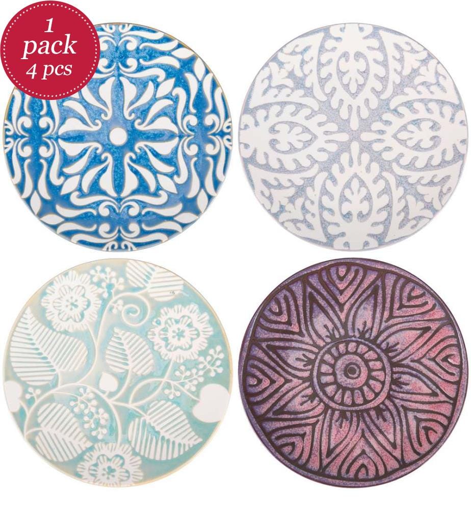 Set aus 4 Reaktionsplatten - Ø 22 cm / 4 zufällige Farben