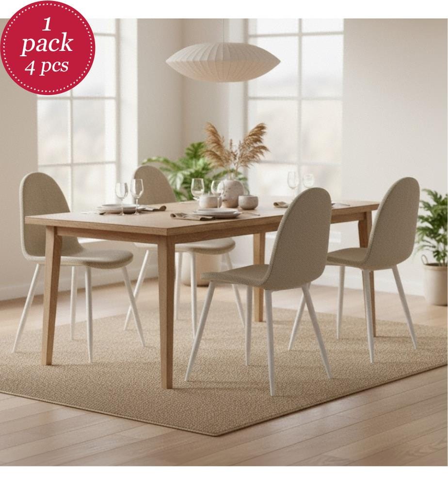 4er Set Martina Faux Rattan Stühle 43x43x38 cm - Multicolor