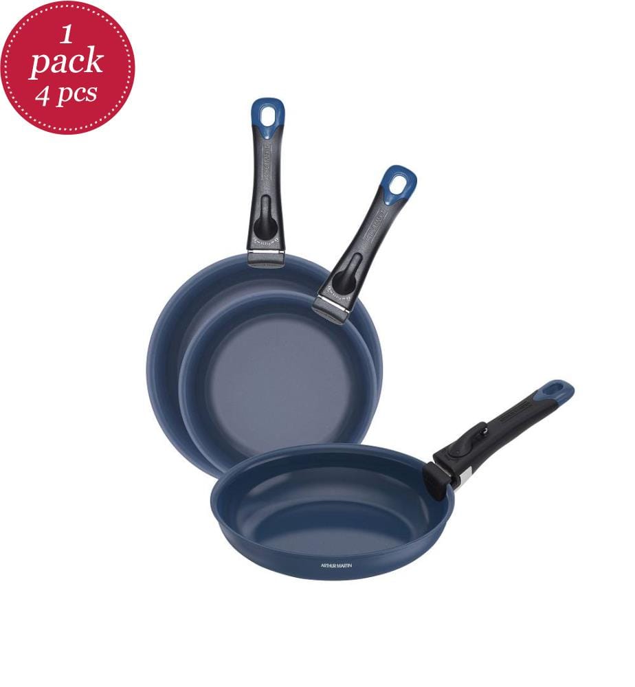 3er-Set Pfannen – Blau