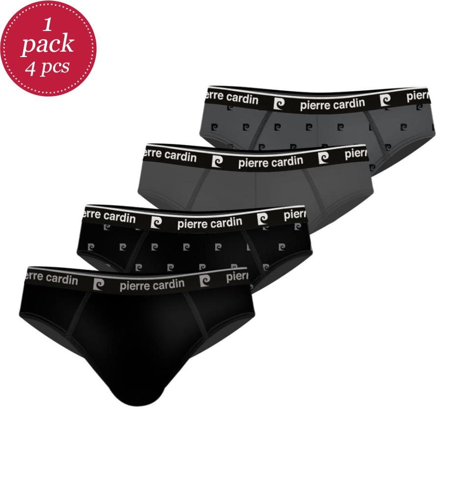 Set di 4 Slip - Nero e Grigio