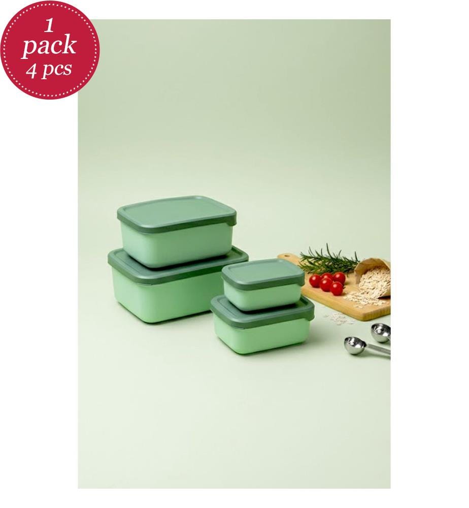 Lot de boîtes de rangement (4 pièces) - Vert