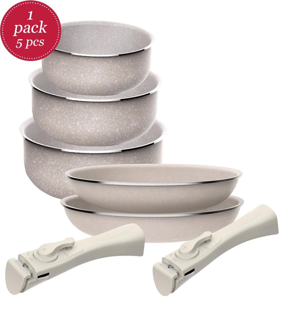 Set of 5 Casseroles & Poêles - White
