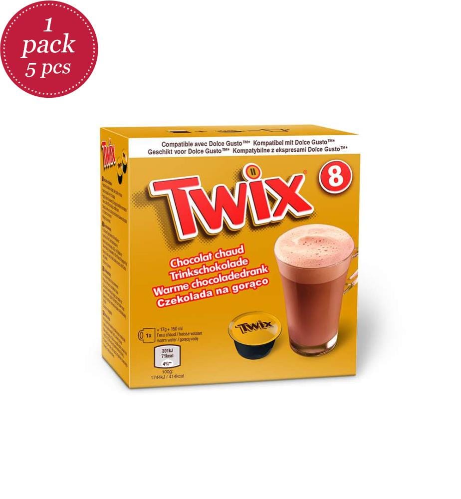 5x Twix Trinkschokolade 8 Dolce Gusto Kapseln - 17g