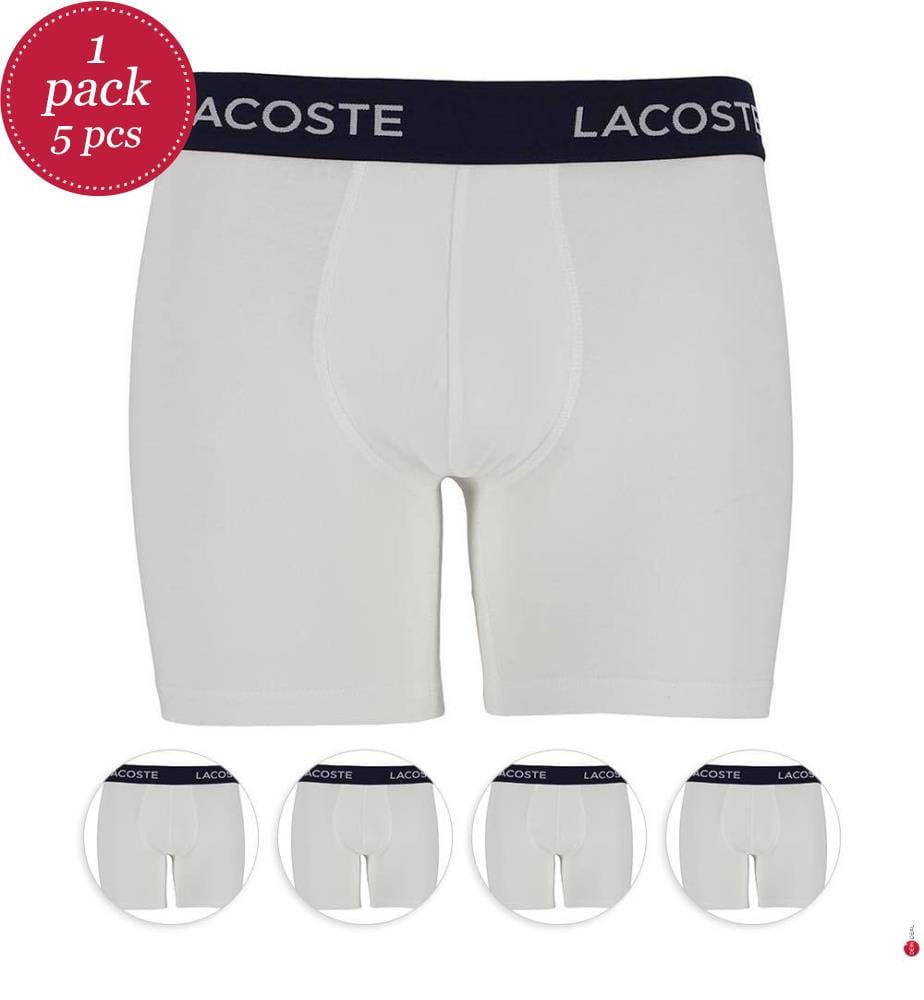 Pack de 5 Boxers Courts Coton Stretch - Blanc