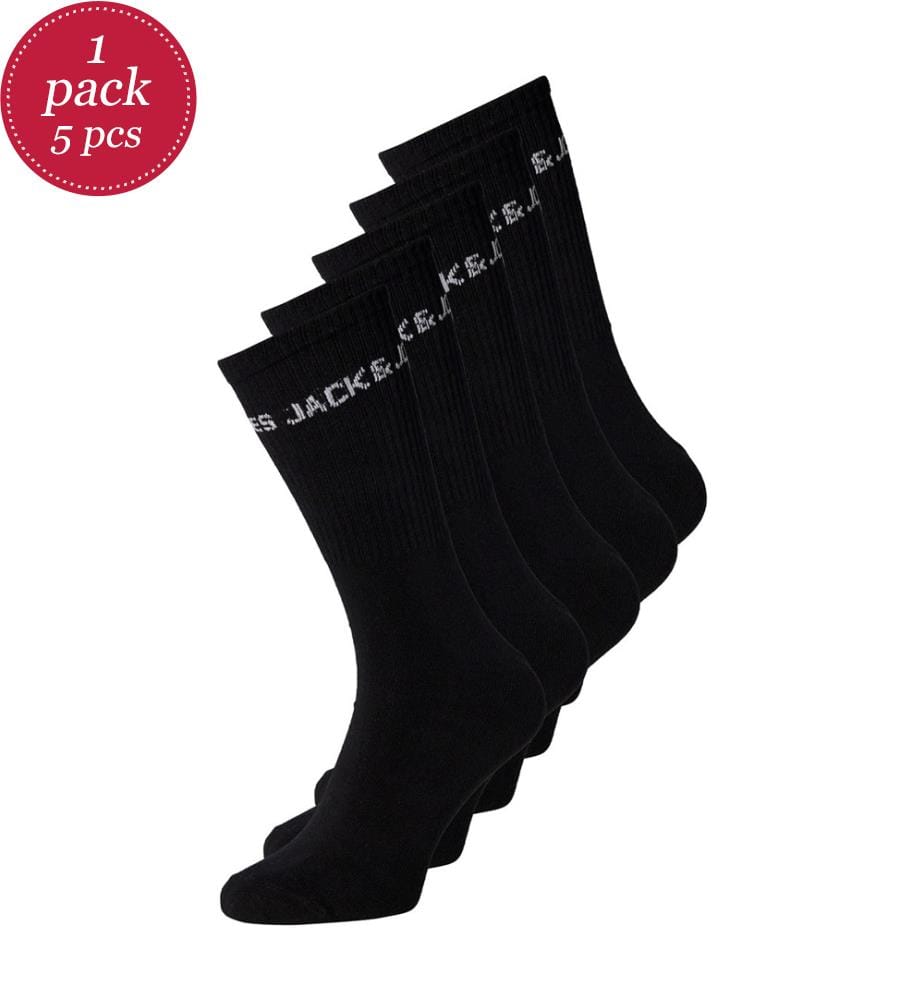 5er-Pack Socken Logo Tennis - Schwarz