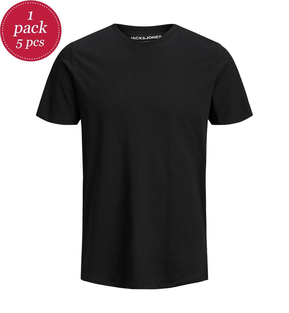 5er-Pack T-Shirts Organic Basic - Schwarz und Weiss