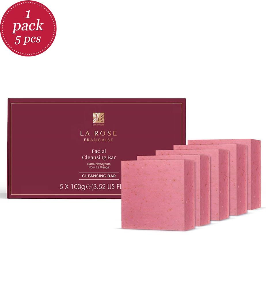 Lot de 5 Savons Visage - Rose - 100 g