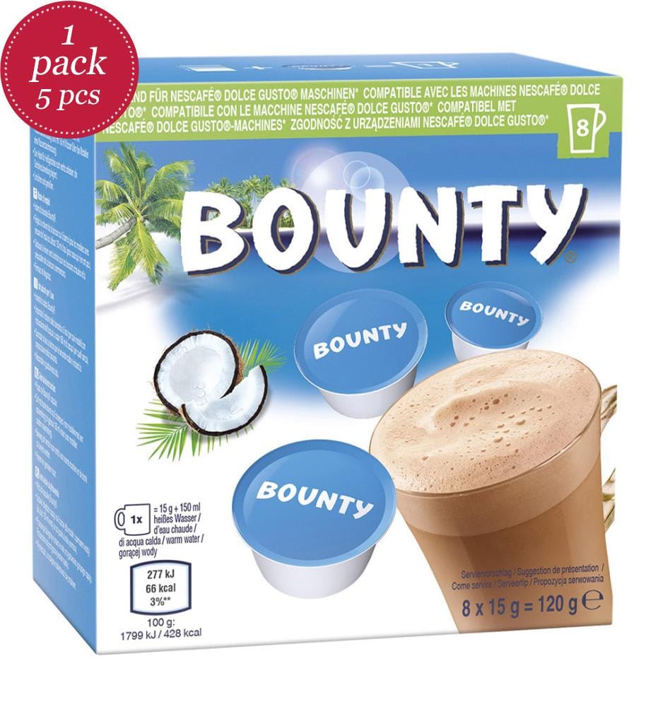 5 x Bounty Dolce Gusto Hot Chocolate Capsules - 8x15g