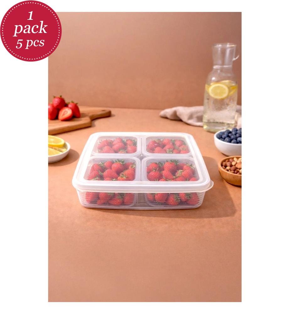 Aufbewahrungsbox-Set (5-teilig) – transparent