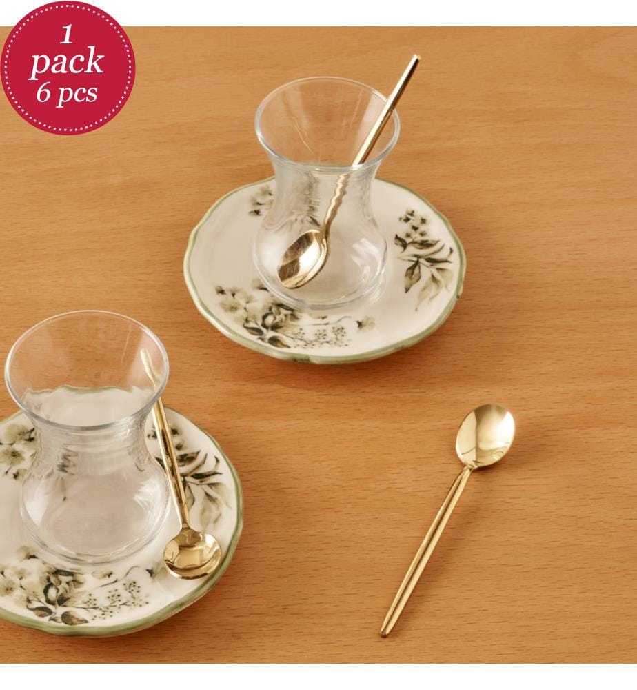 Set de cuillères à café Siena 6 pièces 12,5 cm - Or