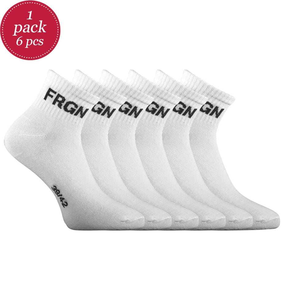 Quarter Freegun 6 Paar Socken - Weiss und Schwarz