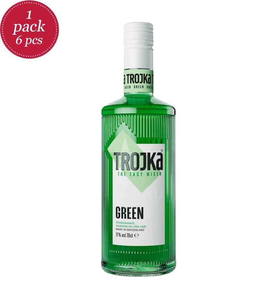 6x Trojka Vodka Green 17% Vol. - 700ml