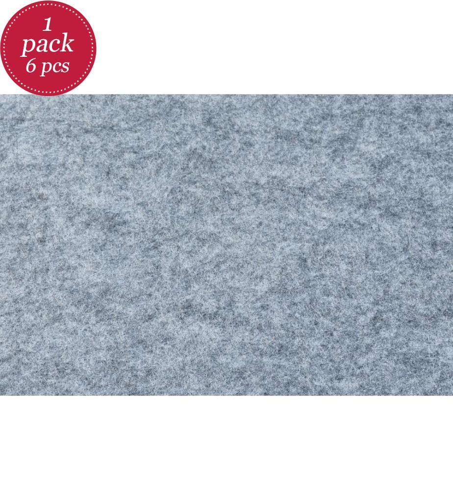 Lot de 6 Sets de table Rectangulaire - Gris