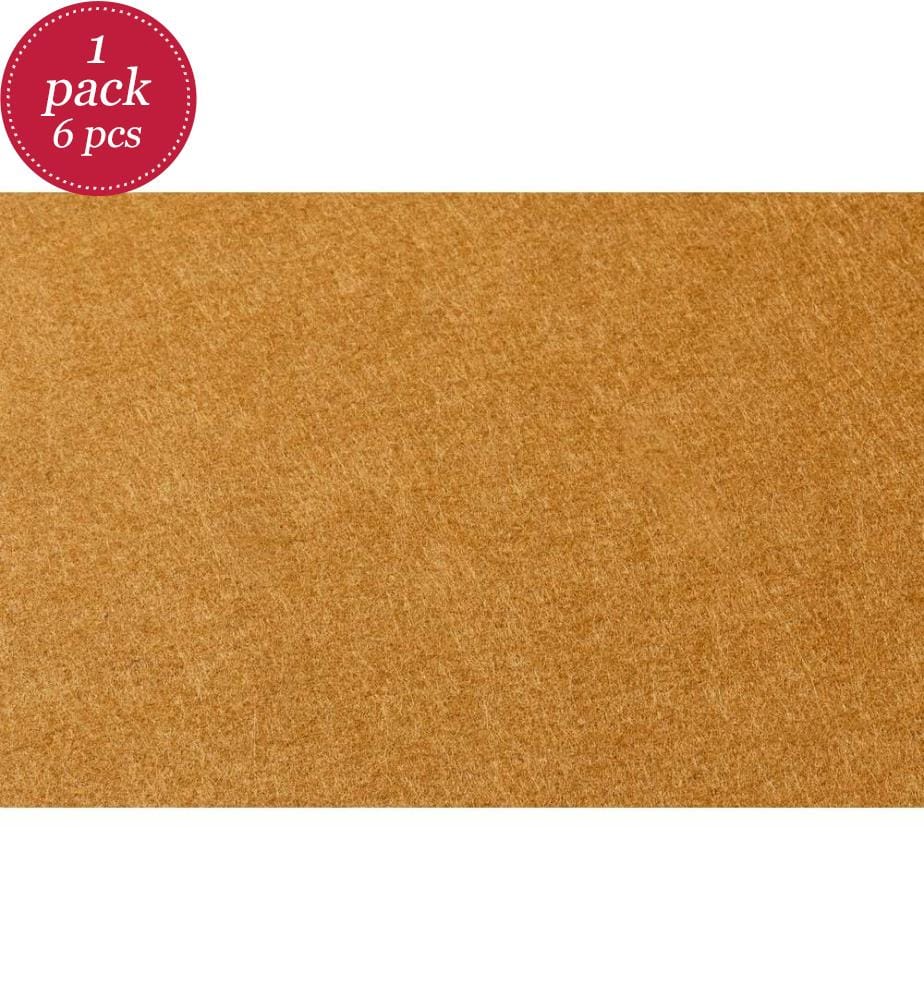 Lot de 6 Sets de table Rectangulaire - Camel