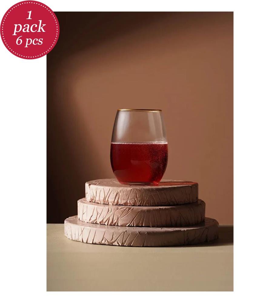 Lot de 6 verres - Or