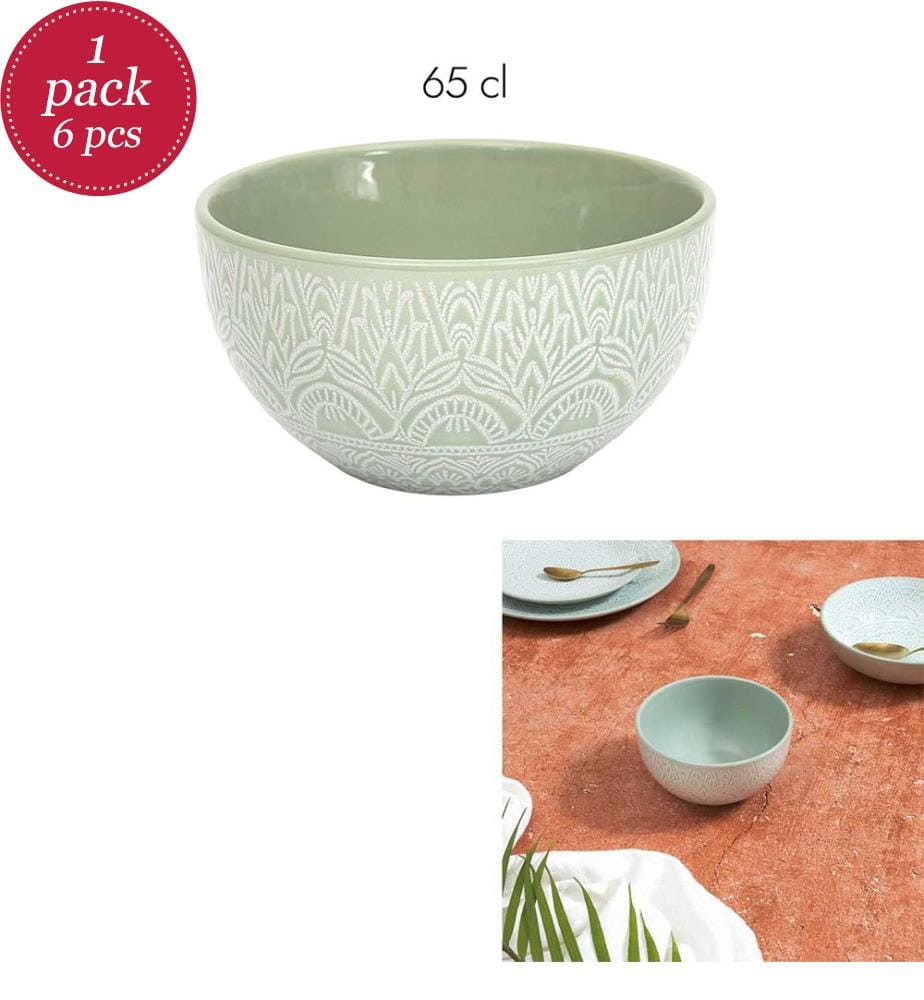6er-Set Schalen Sahara 65 cl - Grün