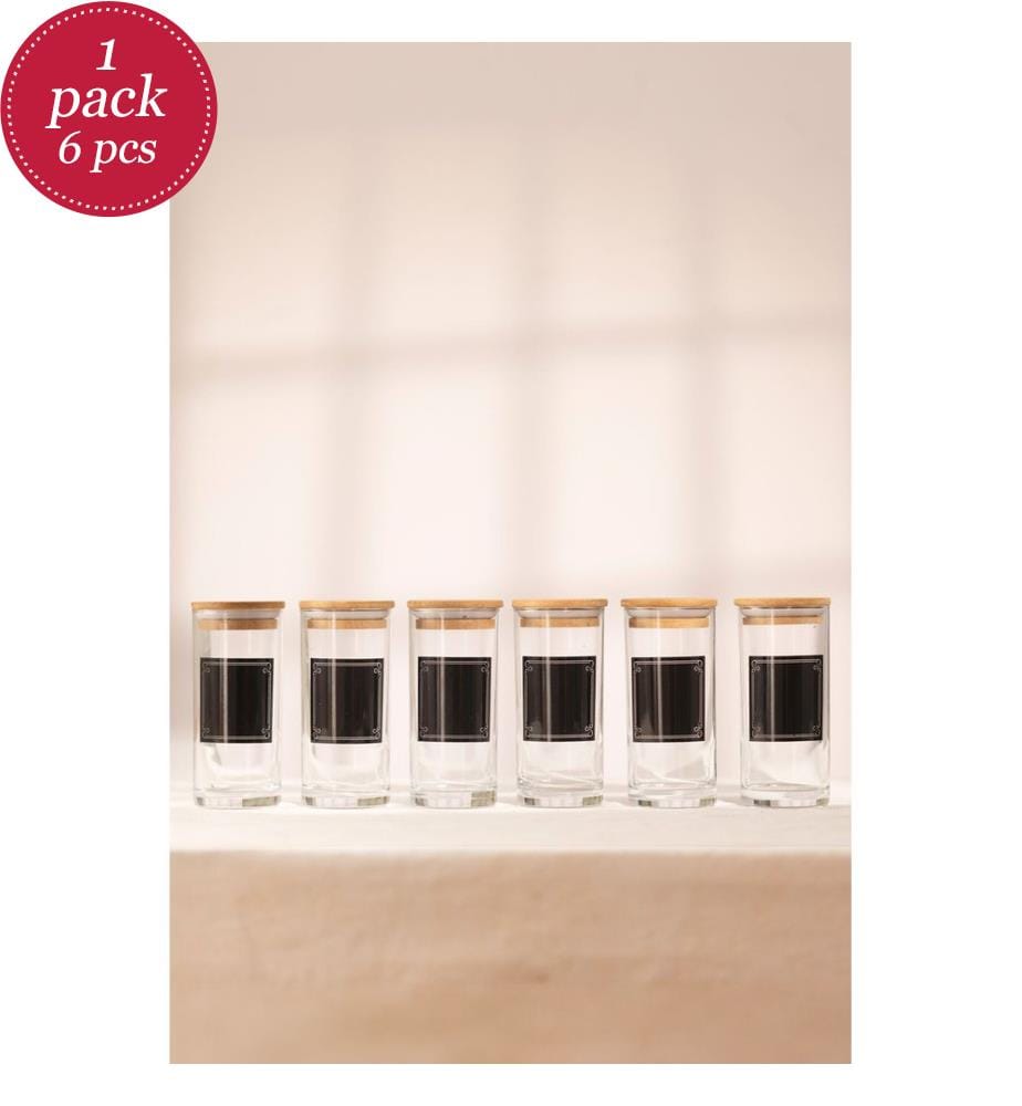 Spice Jar Set 6 Pieces - Transparent
