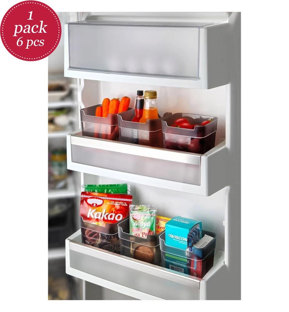 Set d'organisation pour réfrigérateur (6 pièces) - Transparent