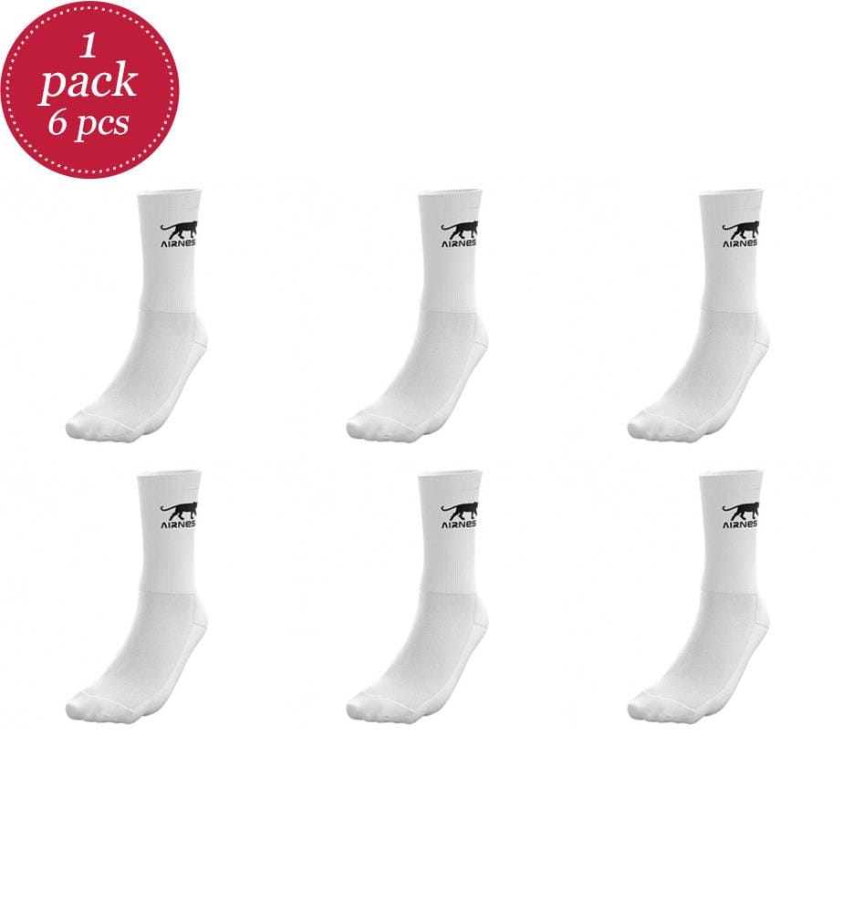 Pack of 6 Pairs of Corporate Logo Tennis Shafts - White and Black