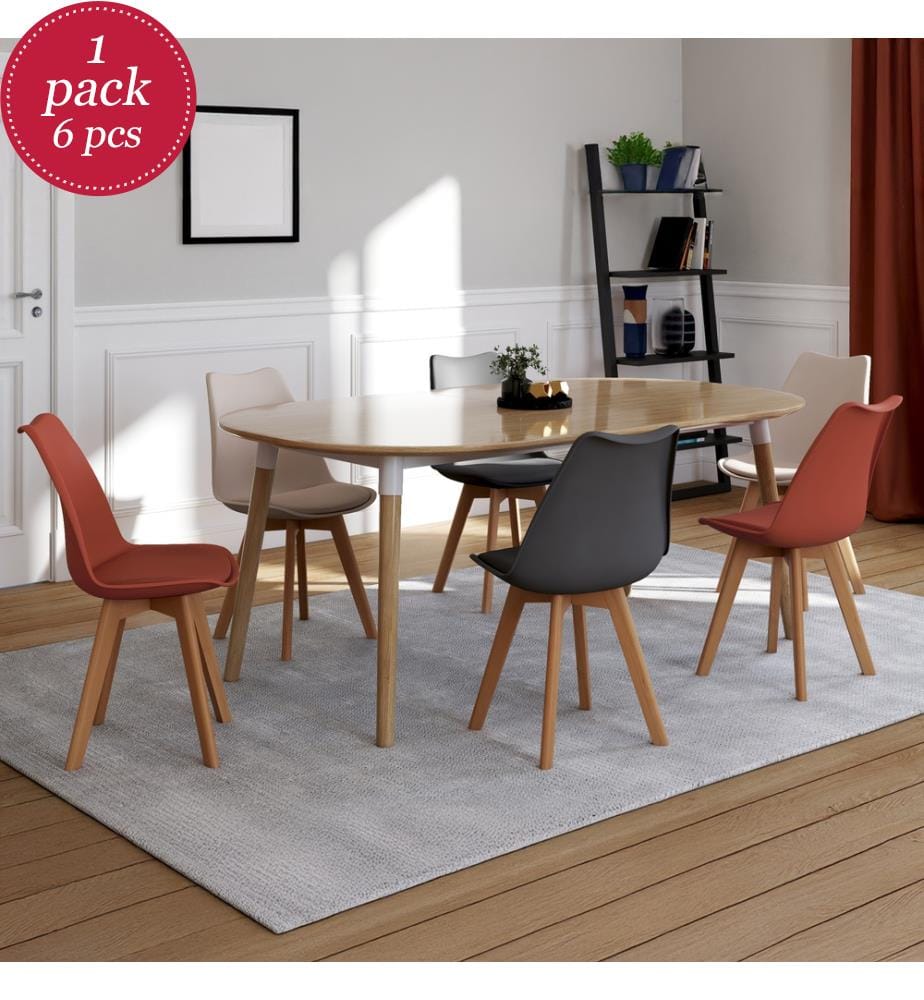 6er-Set Stühle Nordia 46 x 51 x 79.5 cm - 3 Farben