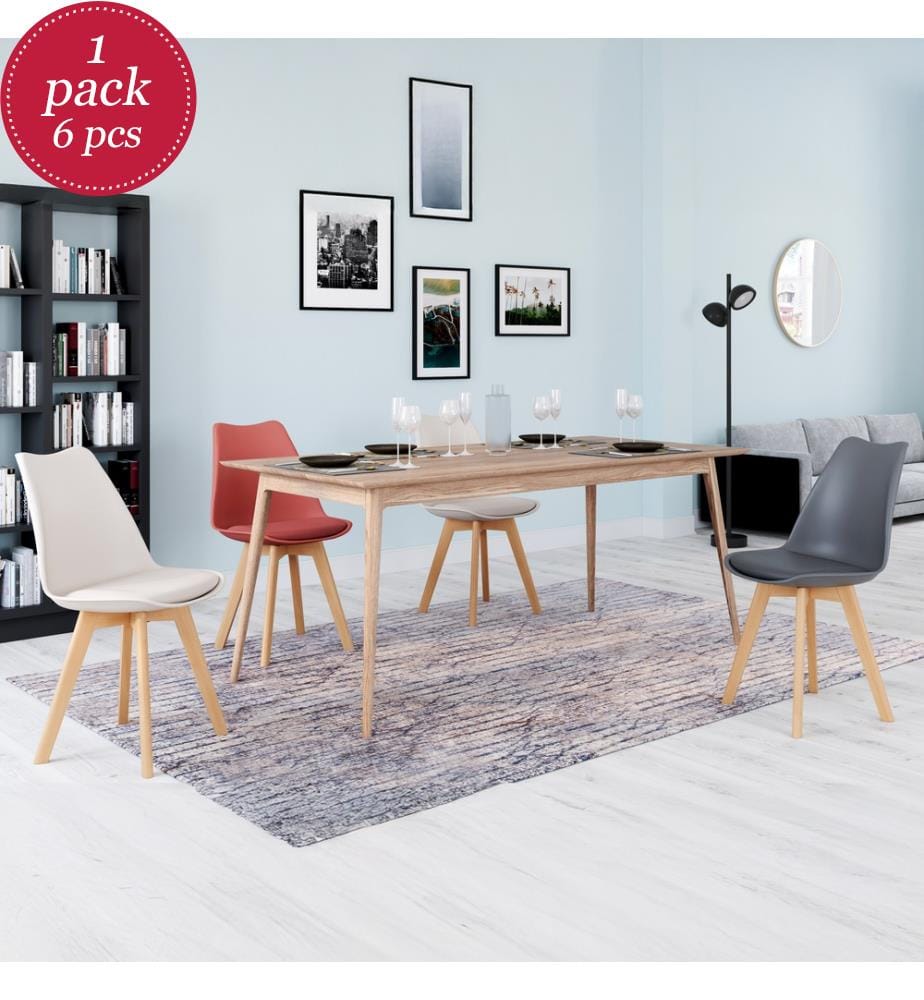 4er-Set Stühle Nordia 46 x 51 x 79.5 cm - 3 Farben