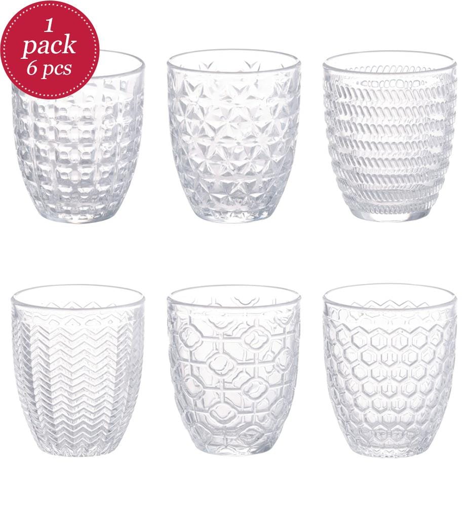 6er-Set Gläser Geometry Light - 320 ml / Transparent