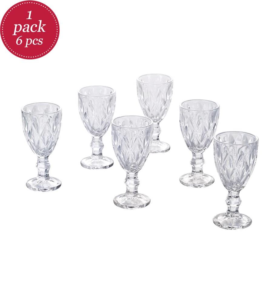 Set von 6 Likörgläser Prism - Transparent