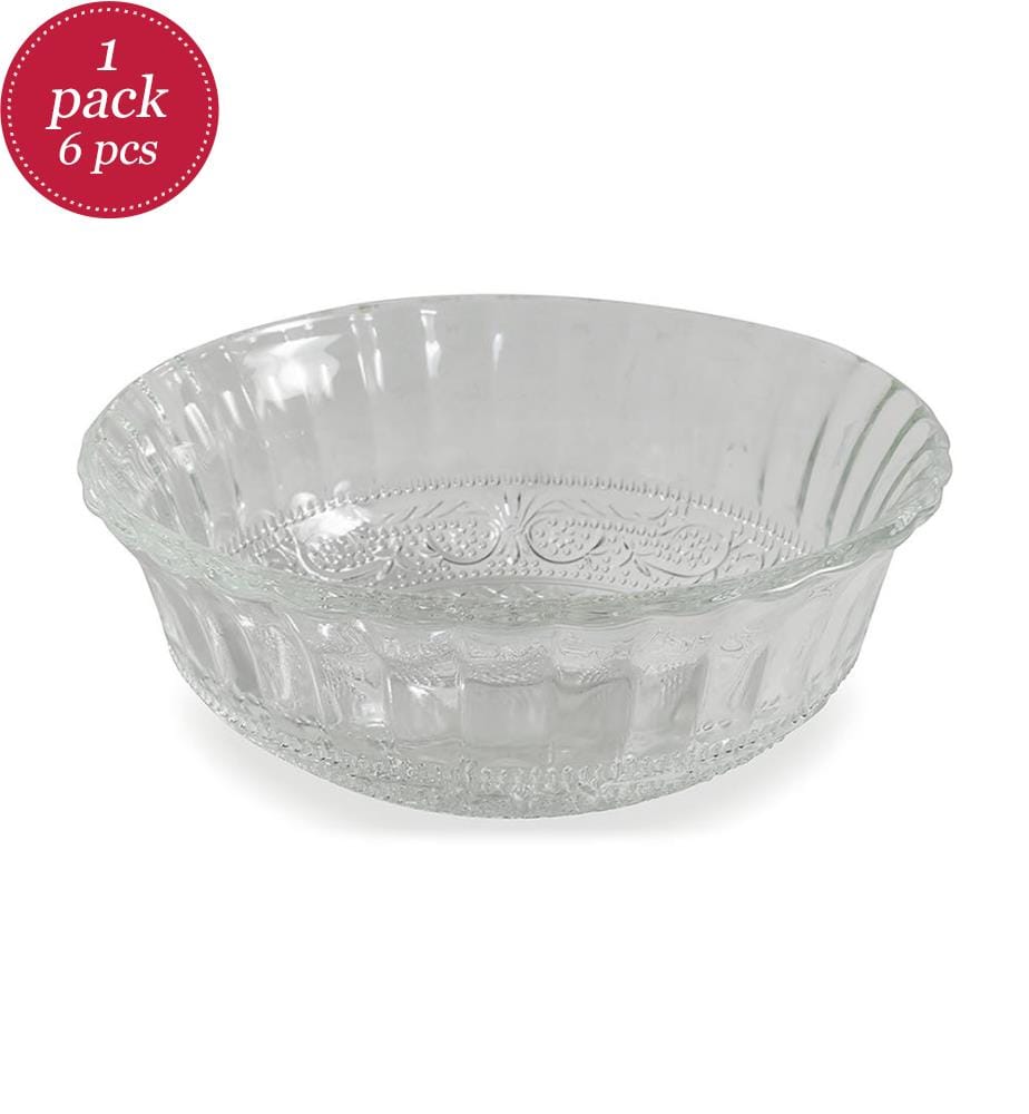 Set of 6 Imperial Salad Bowls 17 cm - Transparent