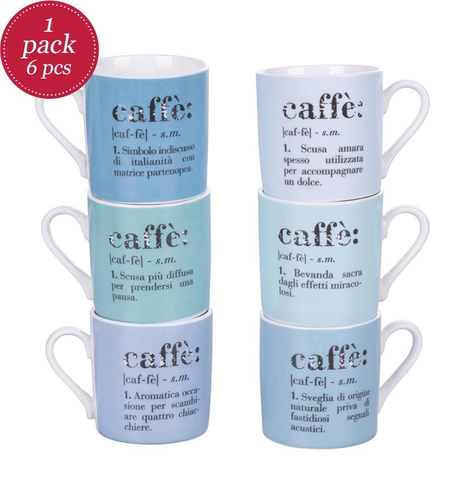 Set aus 6 Kaffeebechern - Blau