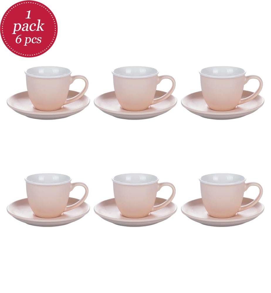 Set aus 6 Tassen - 100 ml mit Untertasse / Oh Sandy