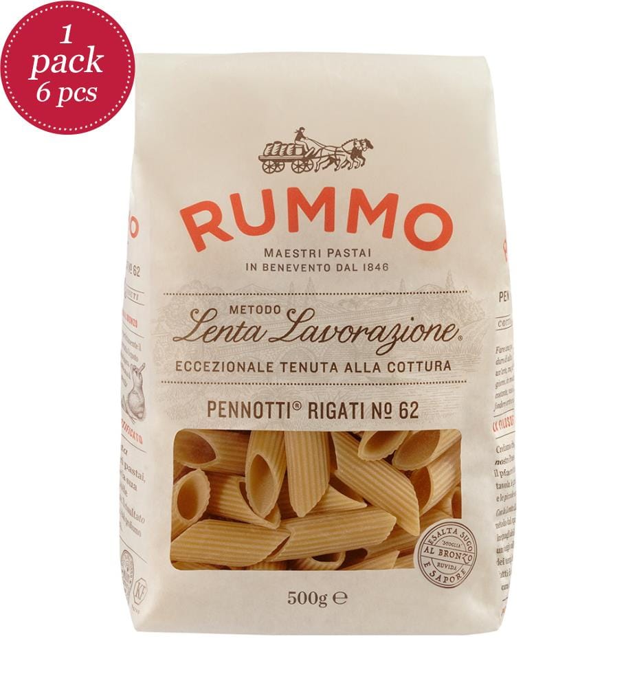 6x Pennotti rigati No.62 - 500 g