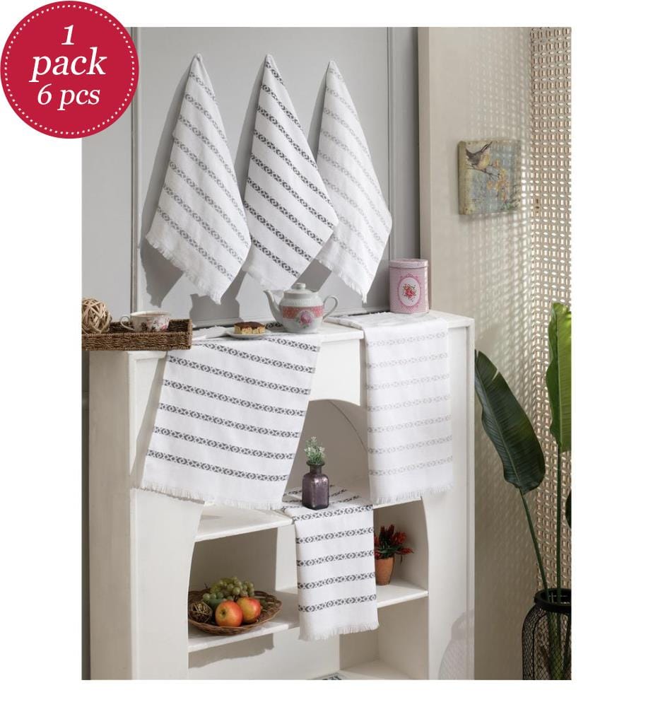 6er-Pack Küchenpapier – Weiss, Grau und Schwarz