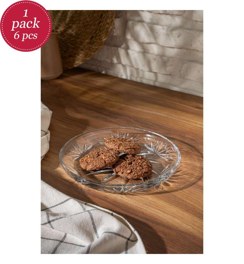 Lot de 6 assiettes à dessert - Transparent