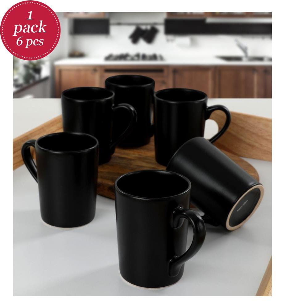 Set of 6 mugs - Matte black