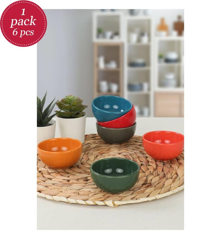 Keramikschalen-Set (6-teilig) – mehrfarbig