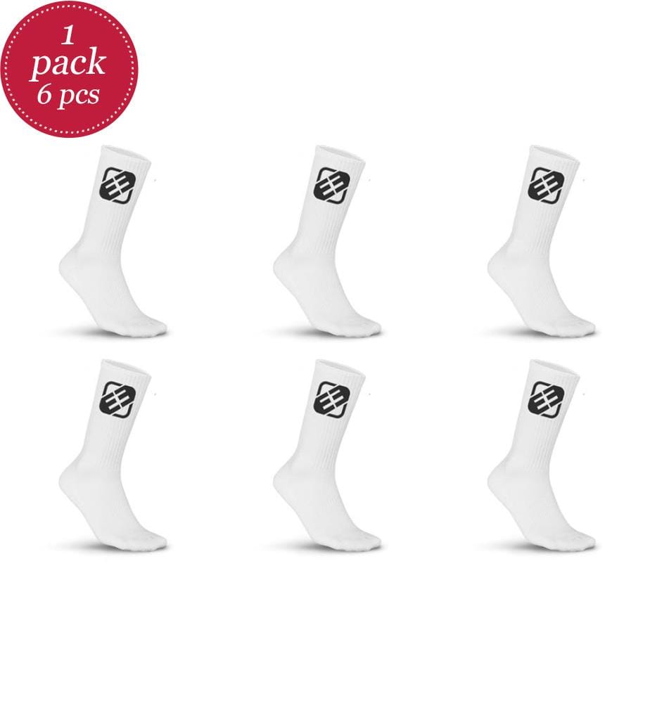 Lot de 6 Paires de Chaussettes Tennis - Blanc