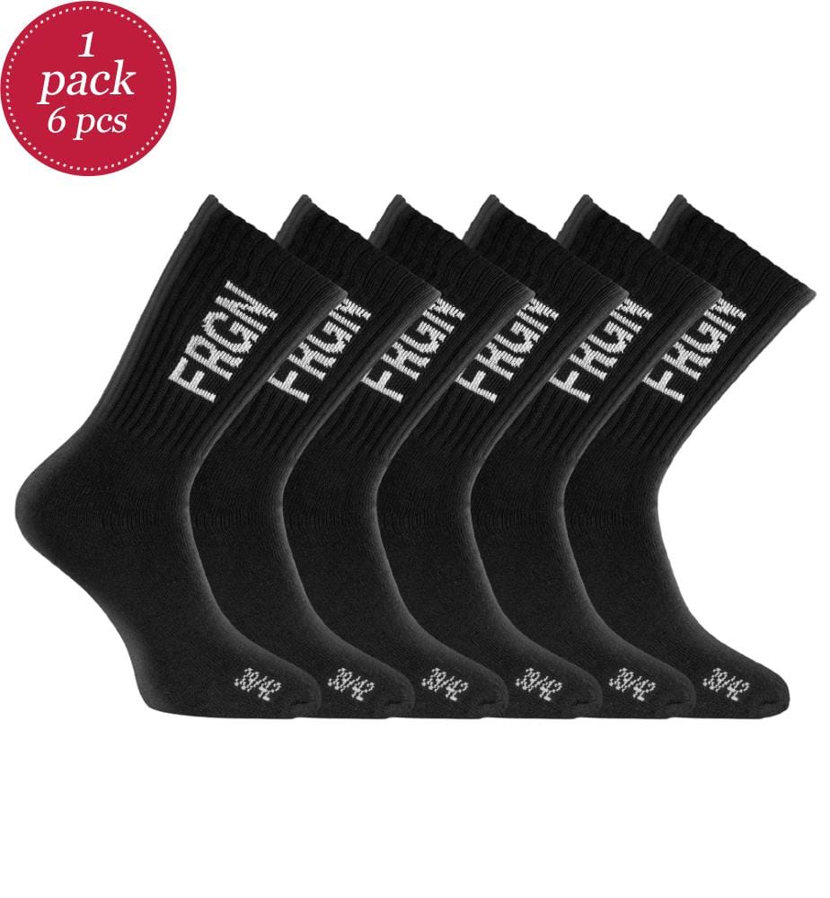 Lot de 6 Paires de Chaussettes Tennis FRGN - Noir