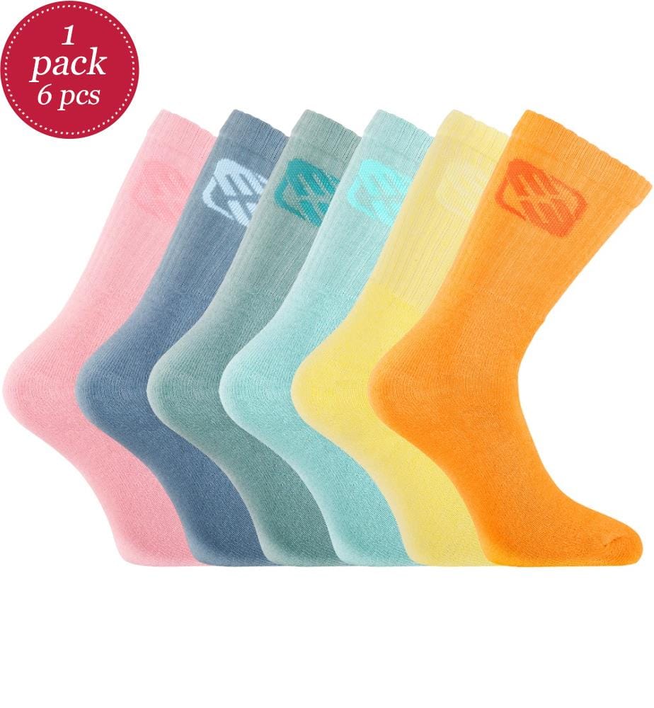 6 Paar Socken Neon - Mehrfarbig
