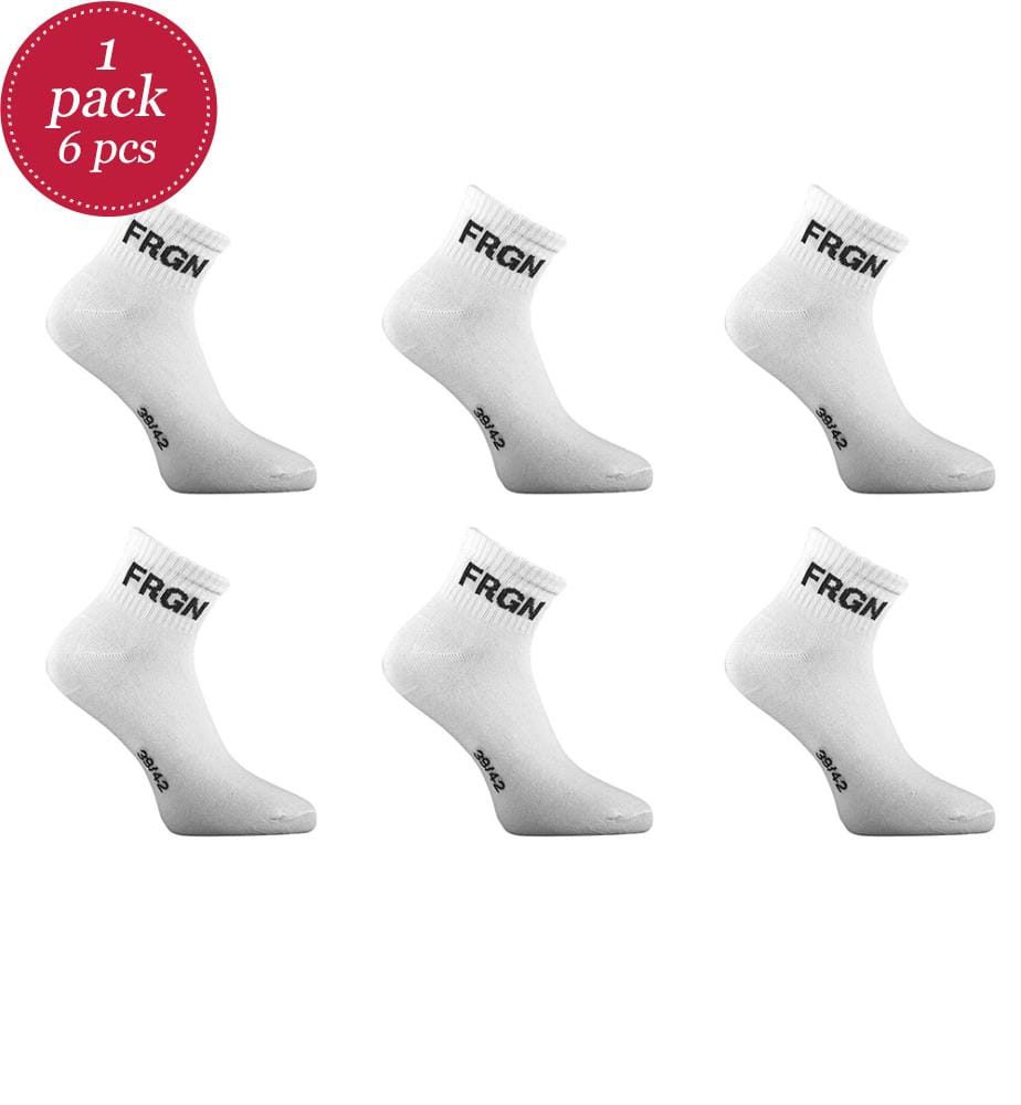Lot de 6 Paires de Chaussettes - Blanc