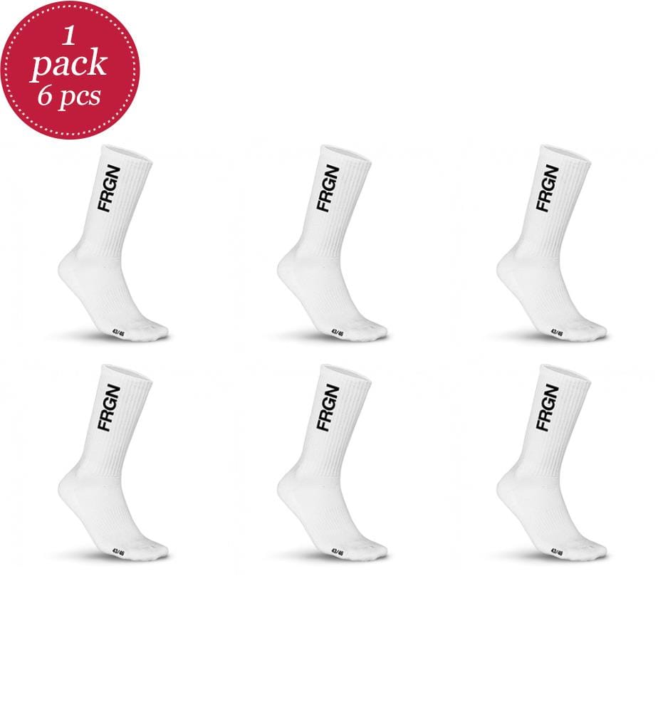Lot de 6 Paires de Chaussettes Tennis - Blanc