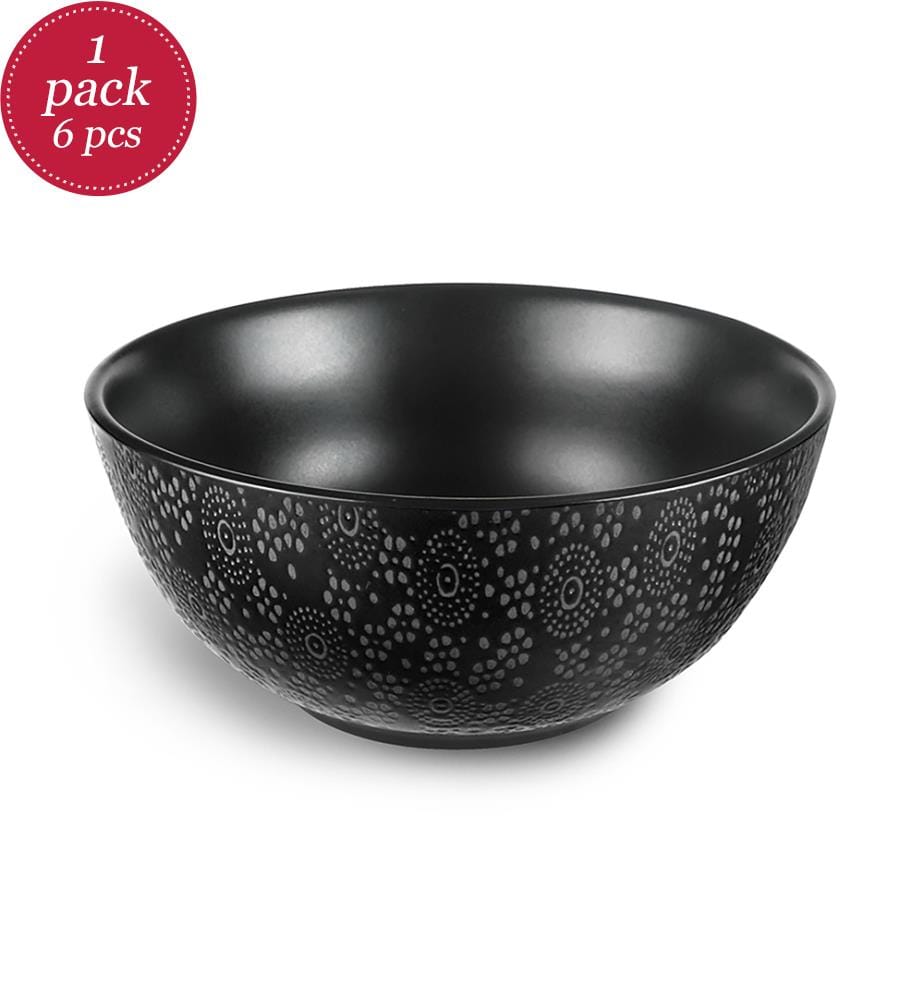 Lot de 6 bols déjeuner Black Japan