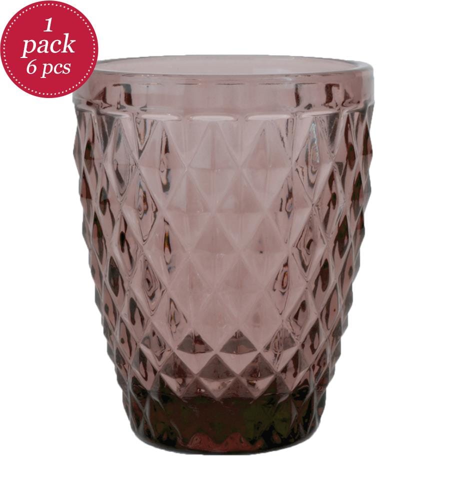 Strass Pourpre - Lot de 6 gobelets - 22 cl