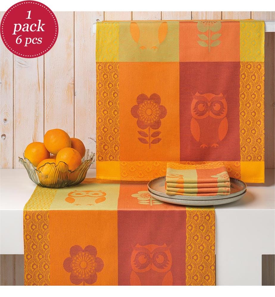 Set di 6 strofinacci 50 x 70 cm 100% cotone egiziano - Majeste Nocturne